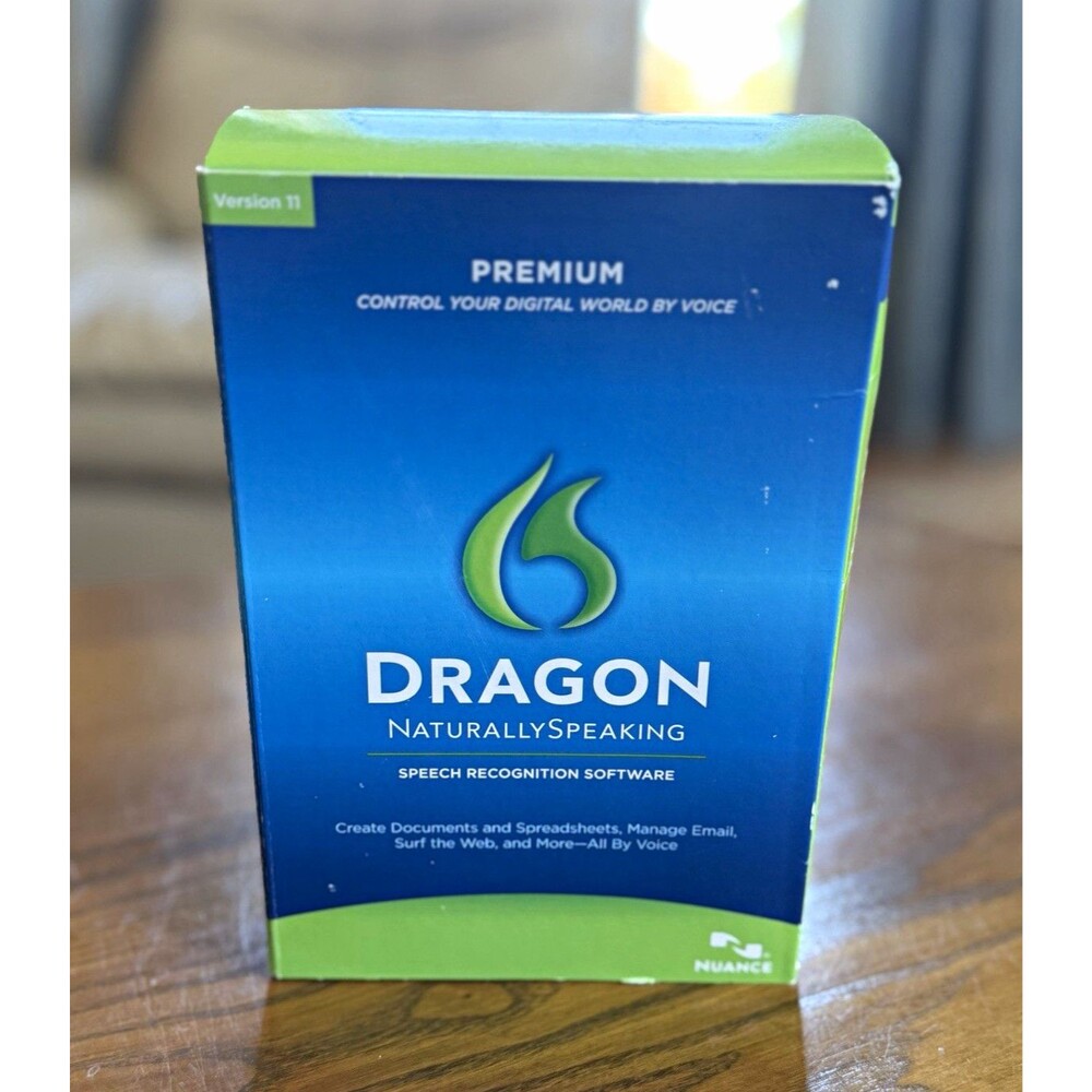 Nuance Dragon NaturallySpeaking Premium v11 Speech Recognition Software with Mic